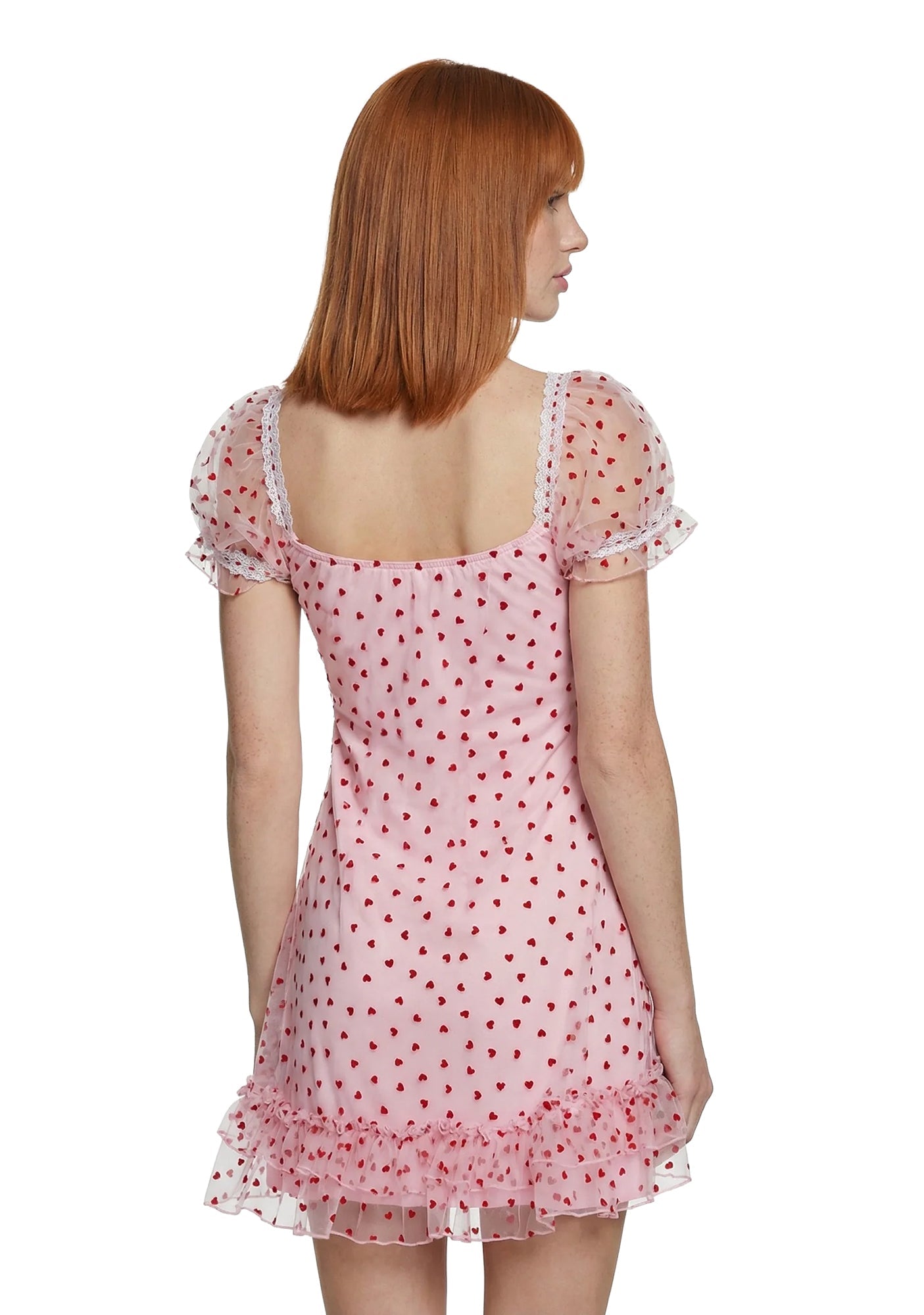 Romantic Words Babydoll Dress - Pink