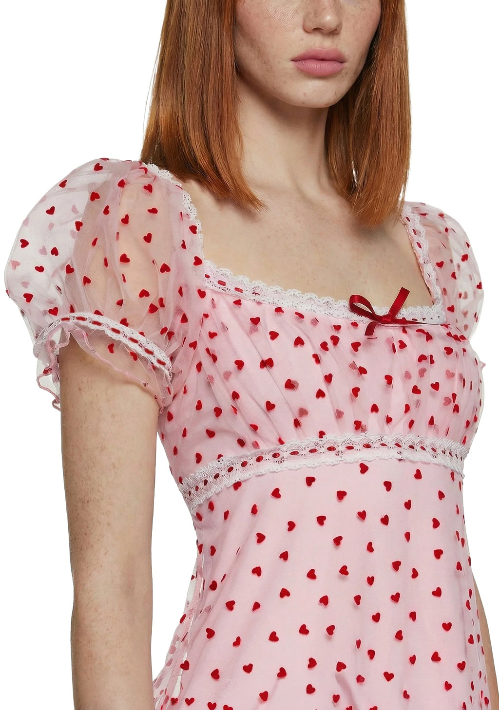 Romantic Words Babydoll Dress - Pink