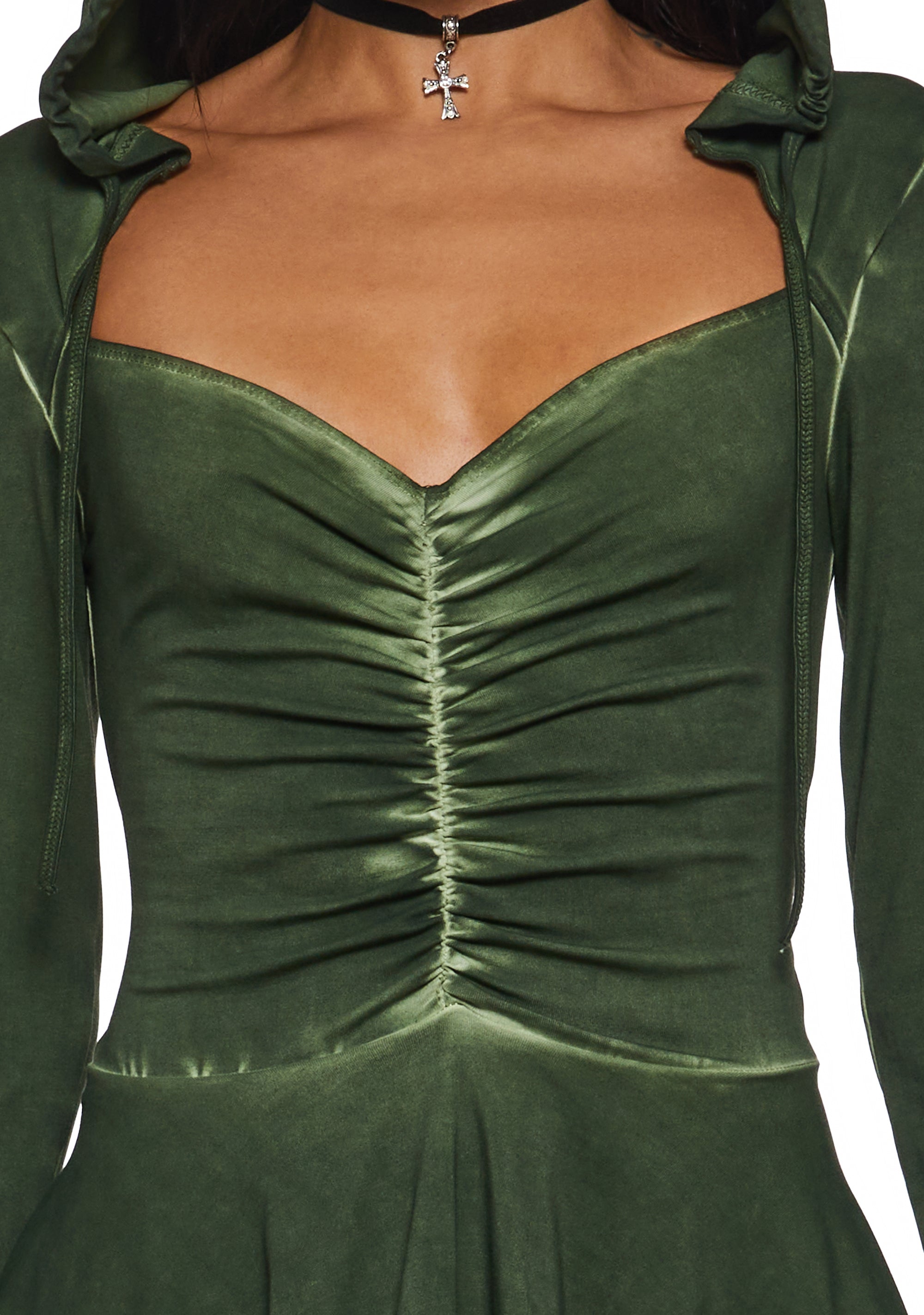 F Is For Fairies® Hooded Mini Dress - Green