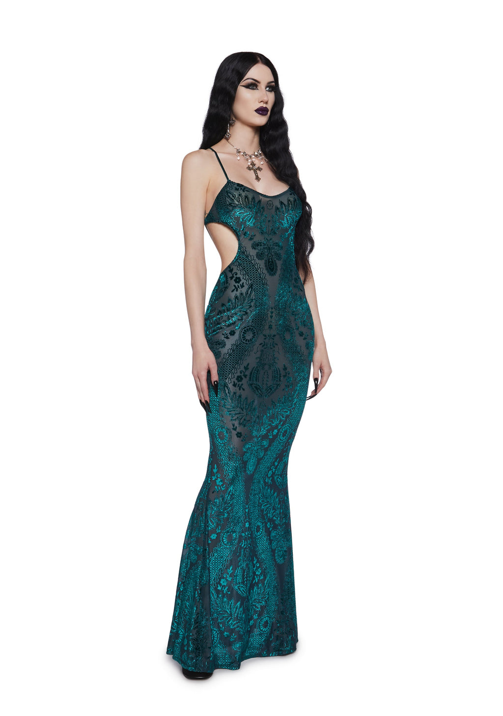Whispered Darkness Maxi Dress