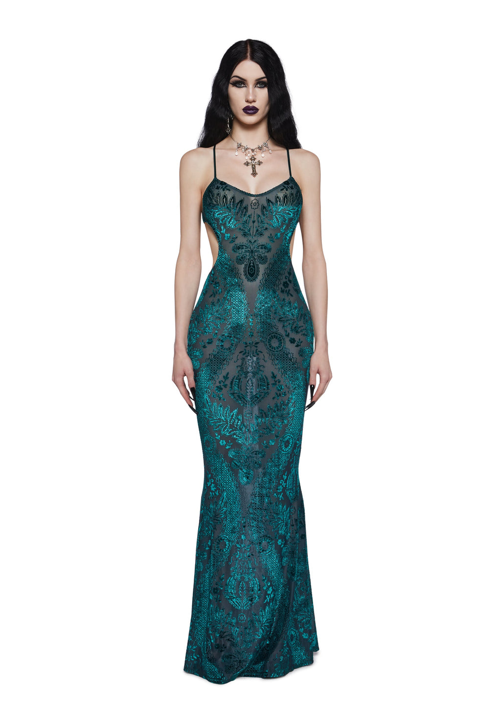 Whispered Darkness Maxi Dress