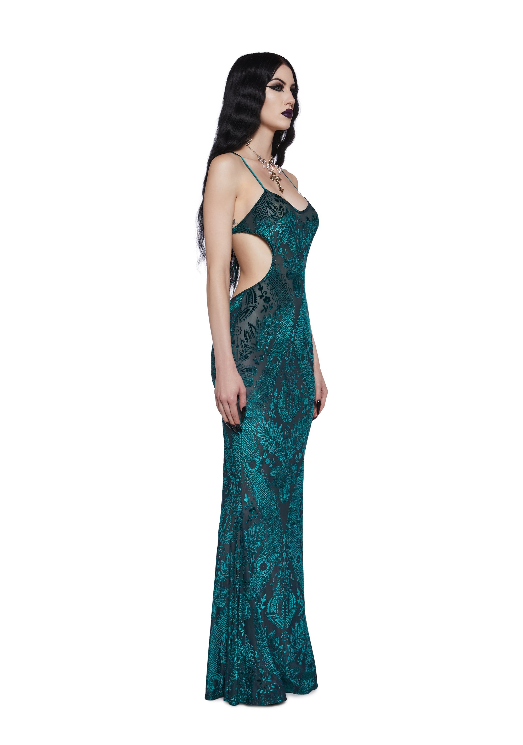 Whispered Darkness Maxi Dress