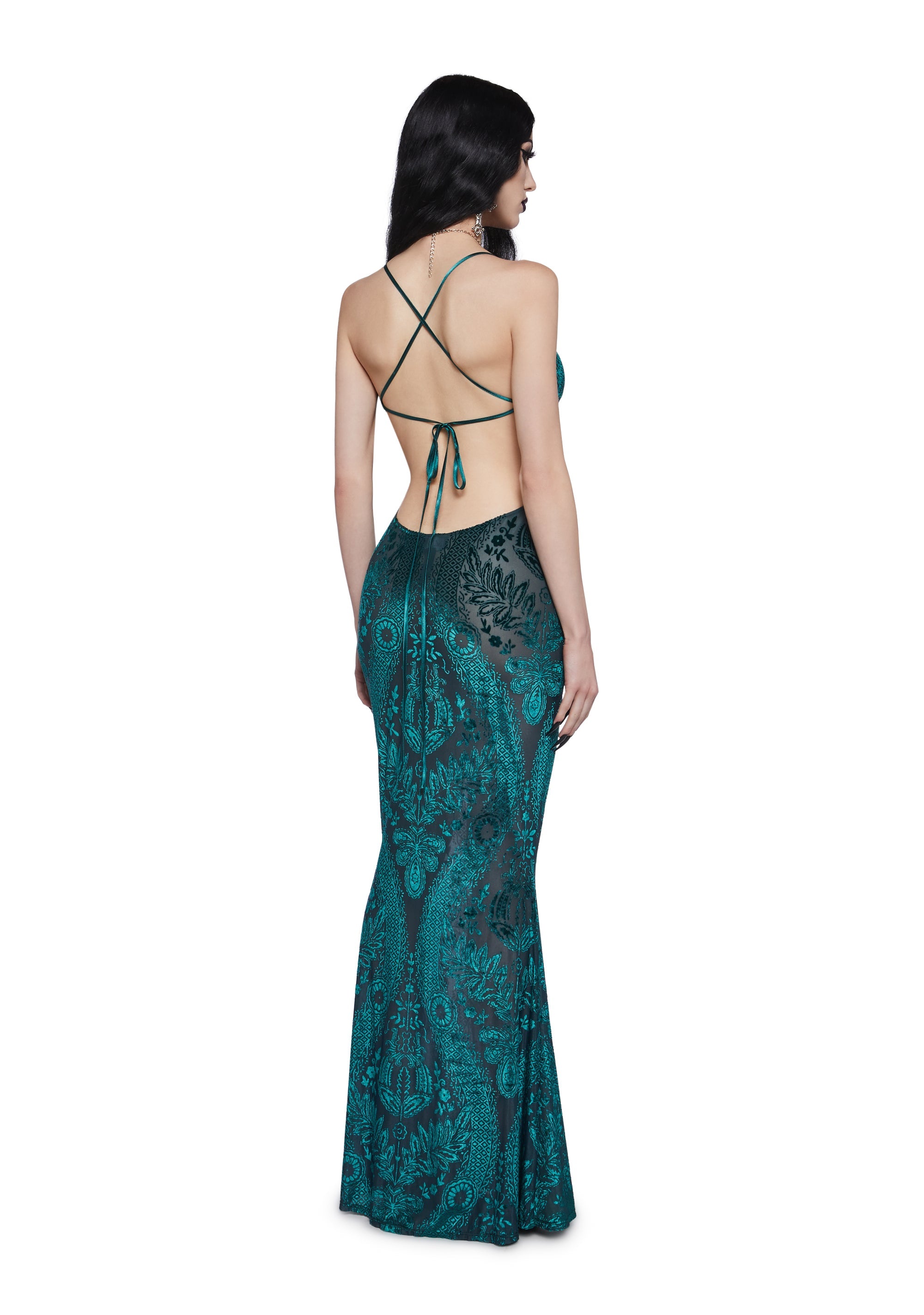 Whispered Darkness Maxi Dress