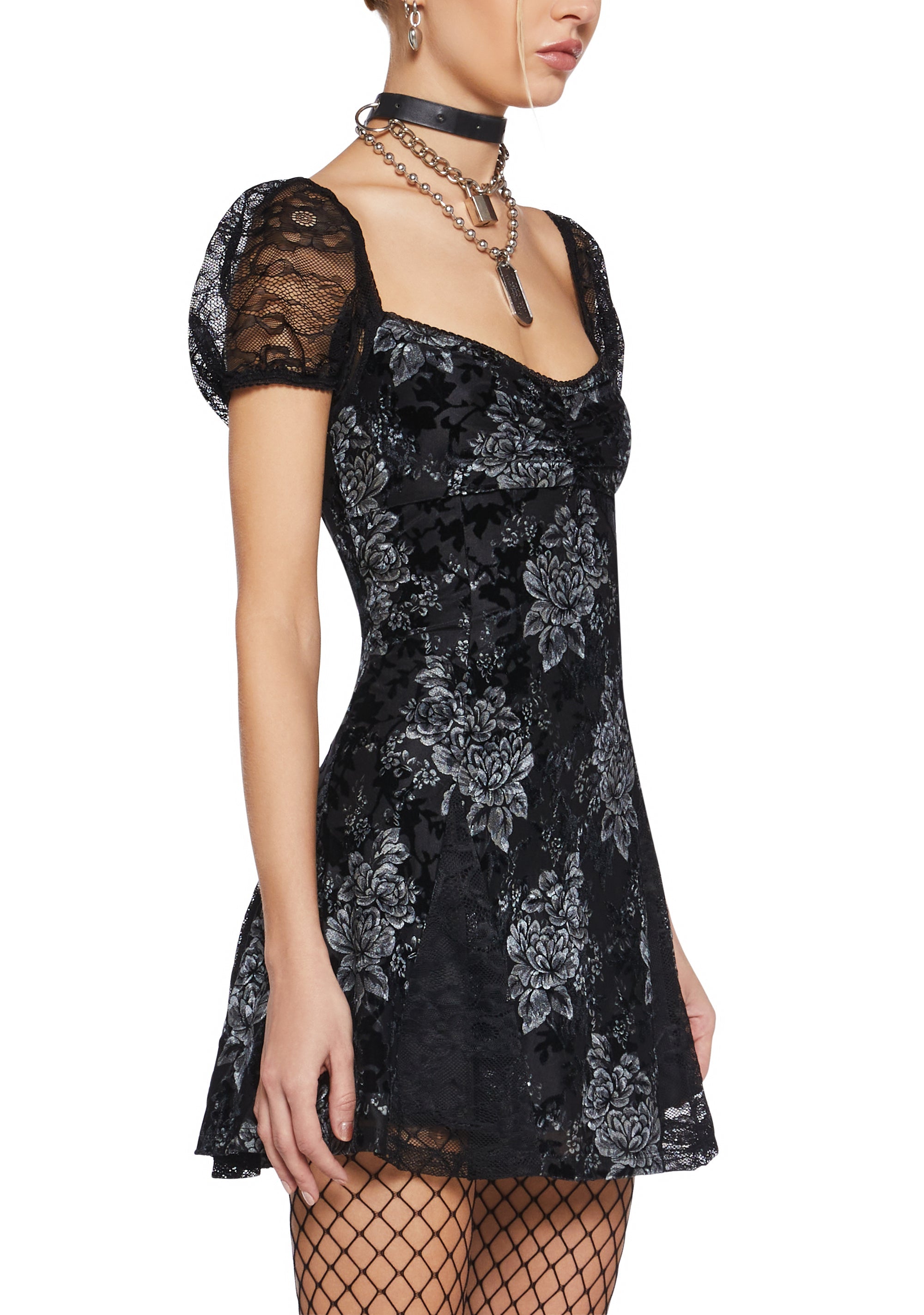 Defiant Love Mini Dress - Silver