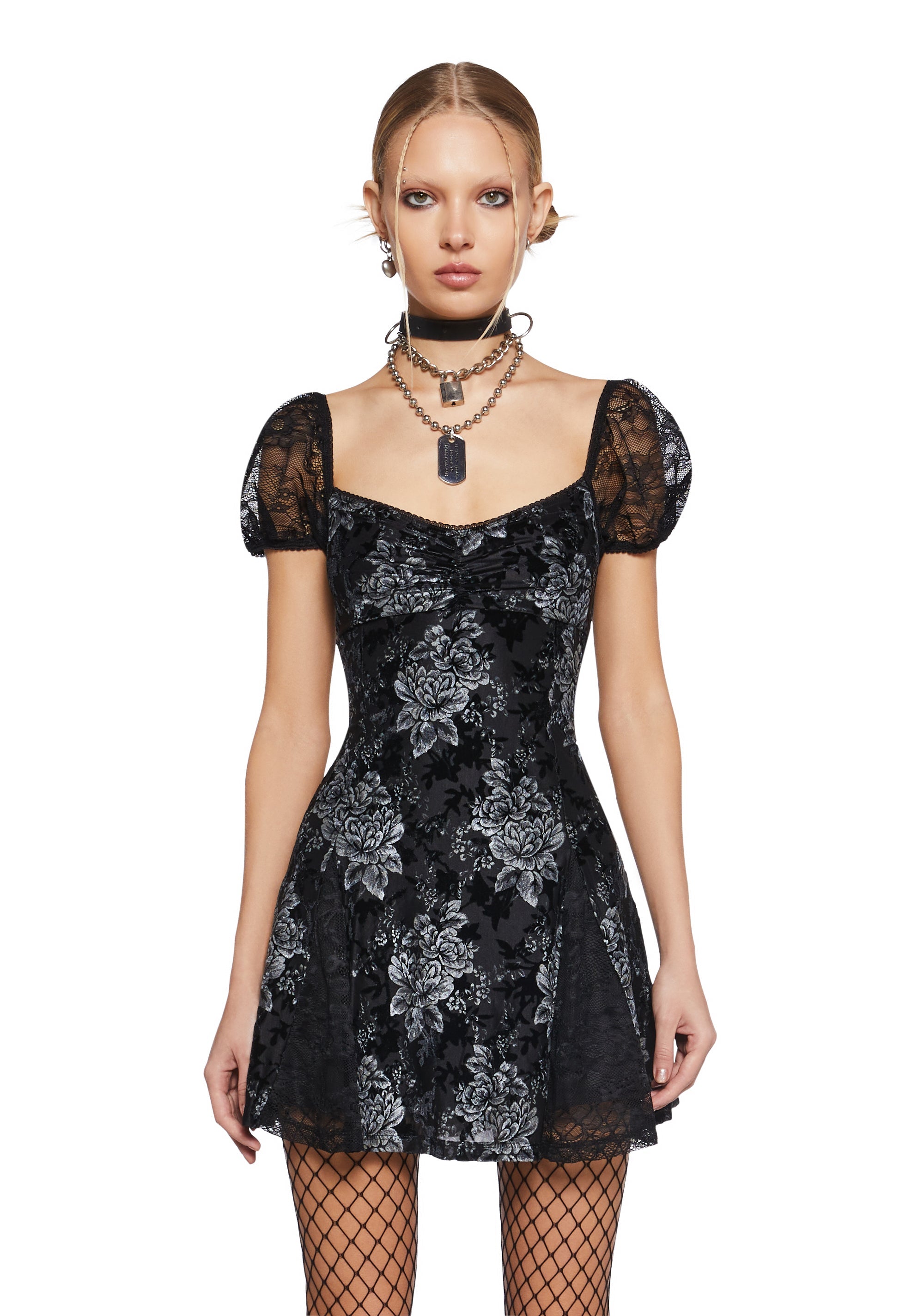 Defiant Love Mini Dress - Silver