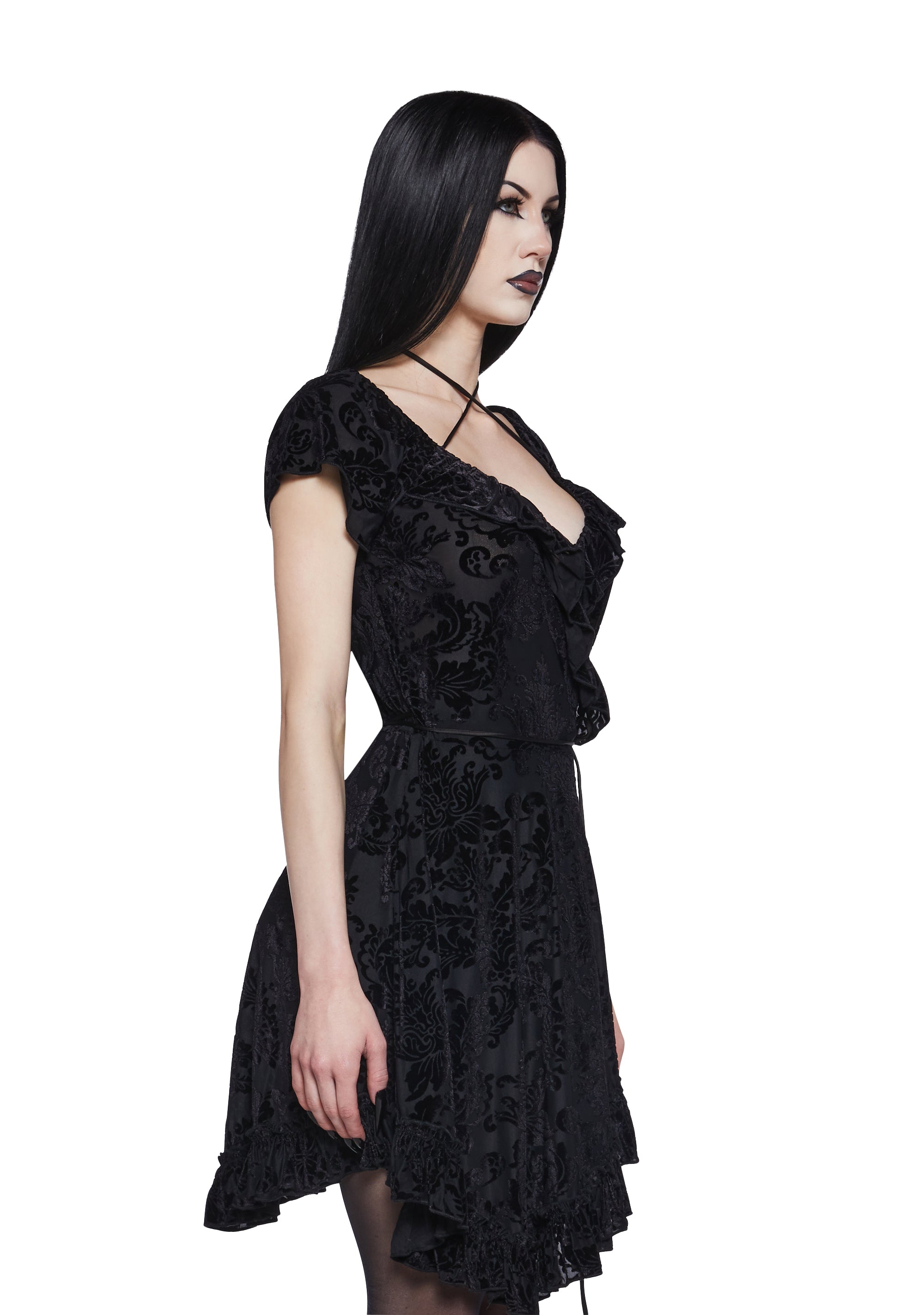 Wildflower Dreams Wrap Dress - Black