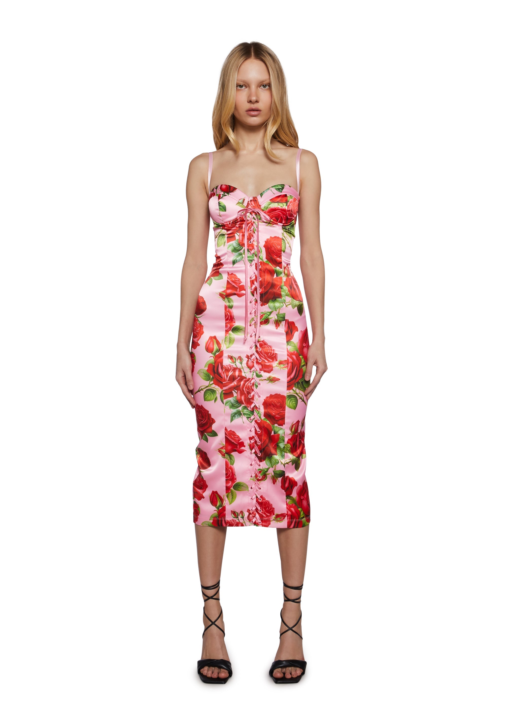 Romantic Getaway Midi Dress - Pink