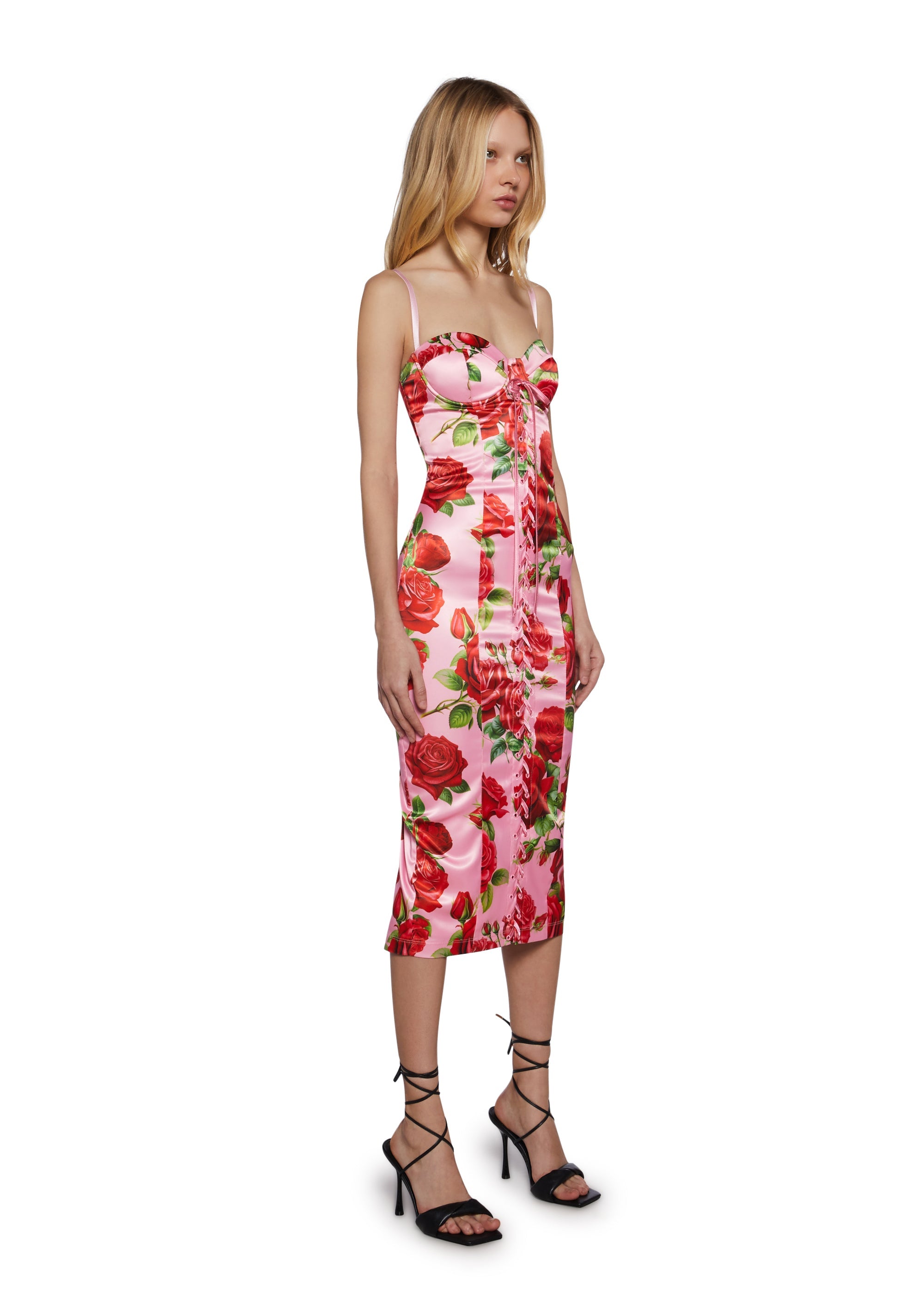 Romantic Getaway Midi Dress - Pink