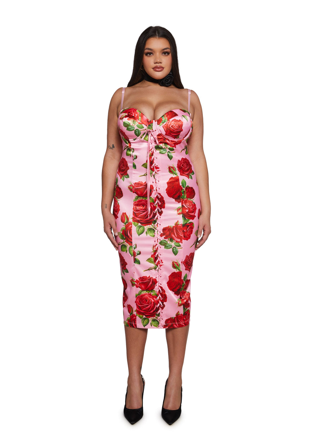 Romantic Getaway Midi Dress - Pink