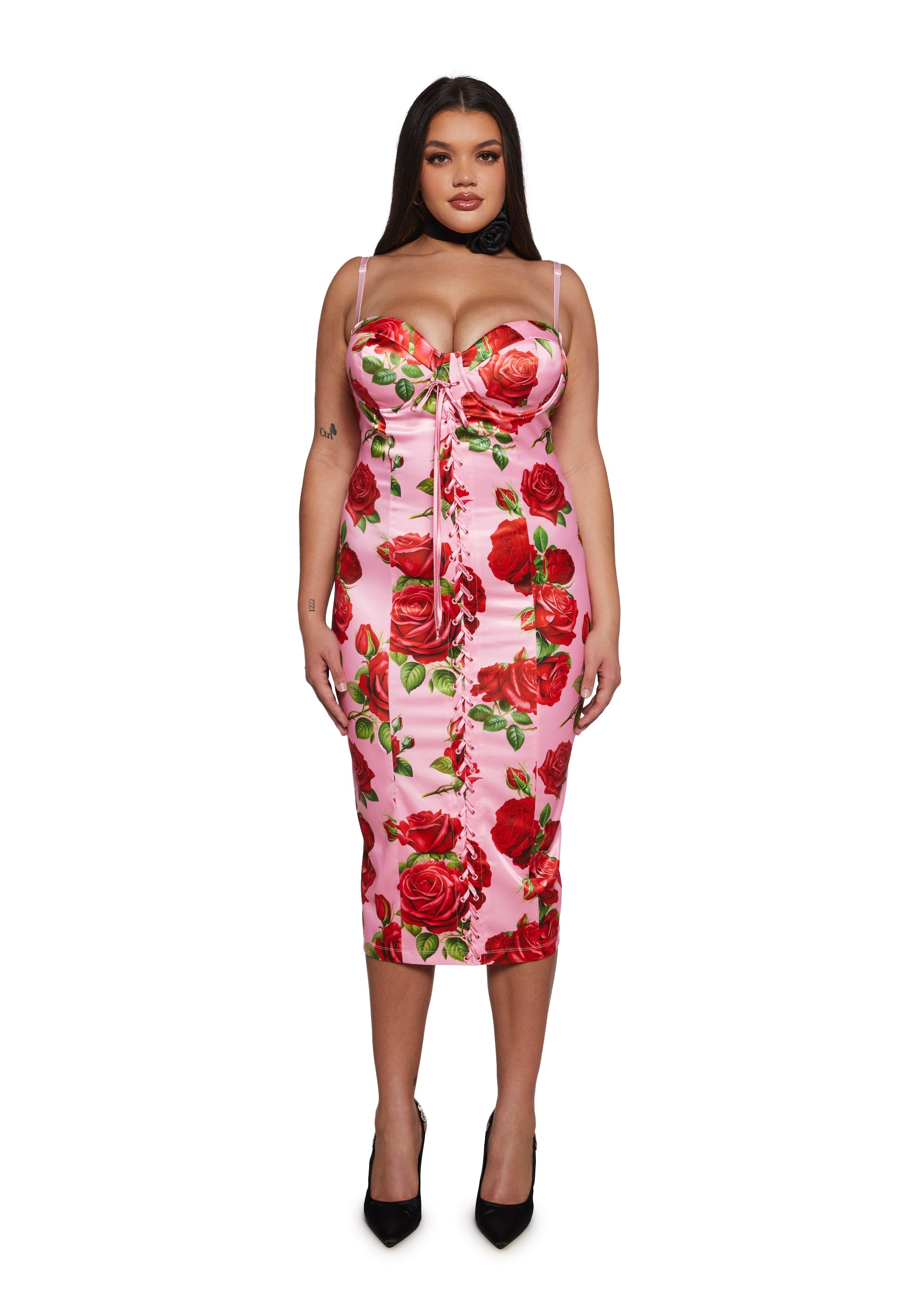 Romantic Getaway Midi Dress - Pink