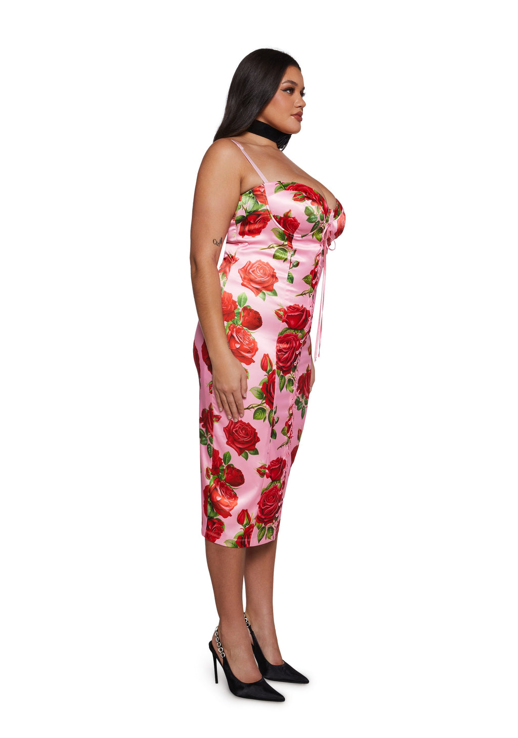 Romantic Getaway Midi Dress - Pink