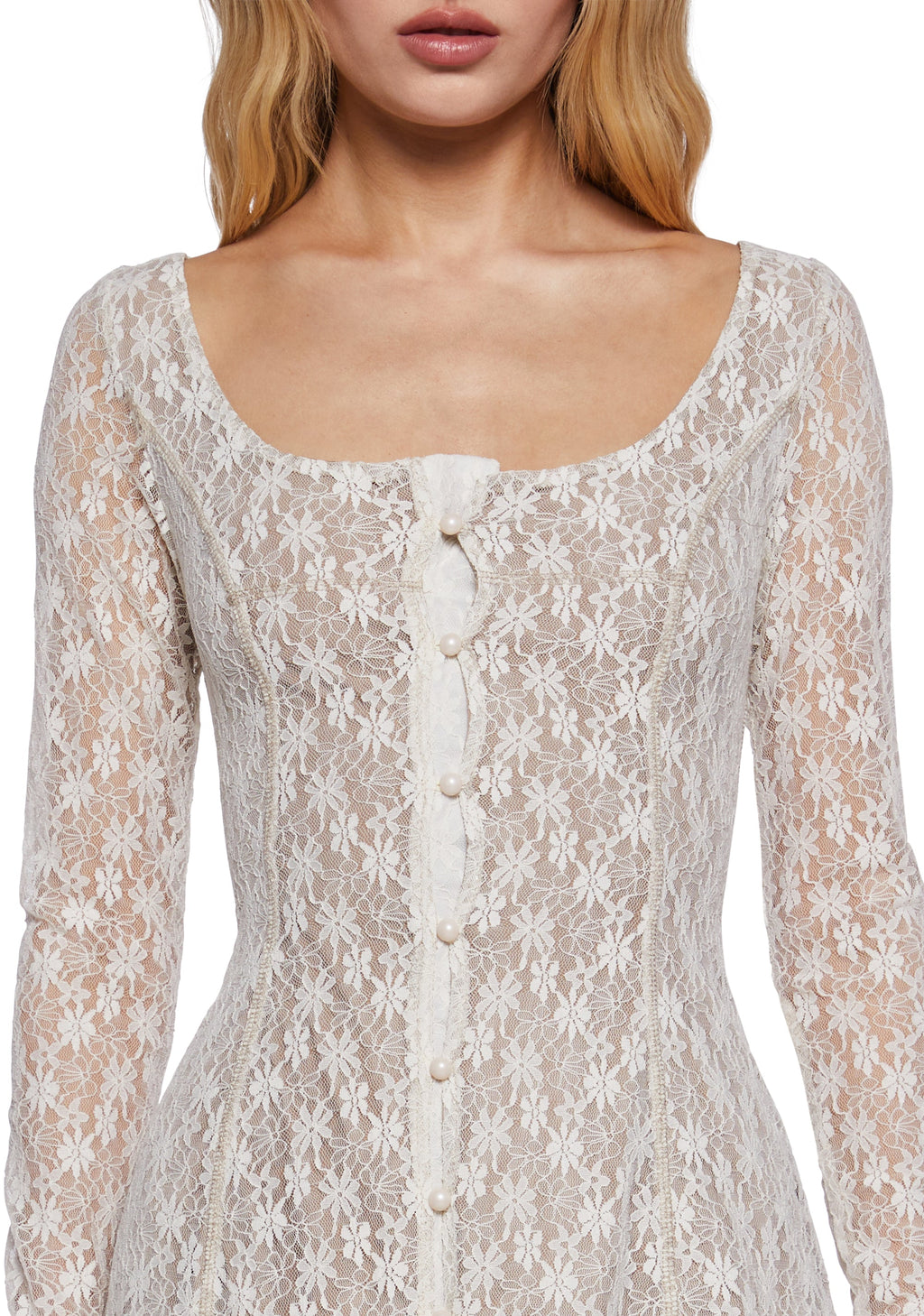 Botanic Bliss Mini Dress - Off White