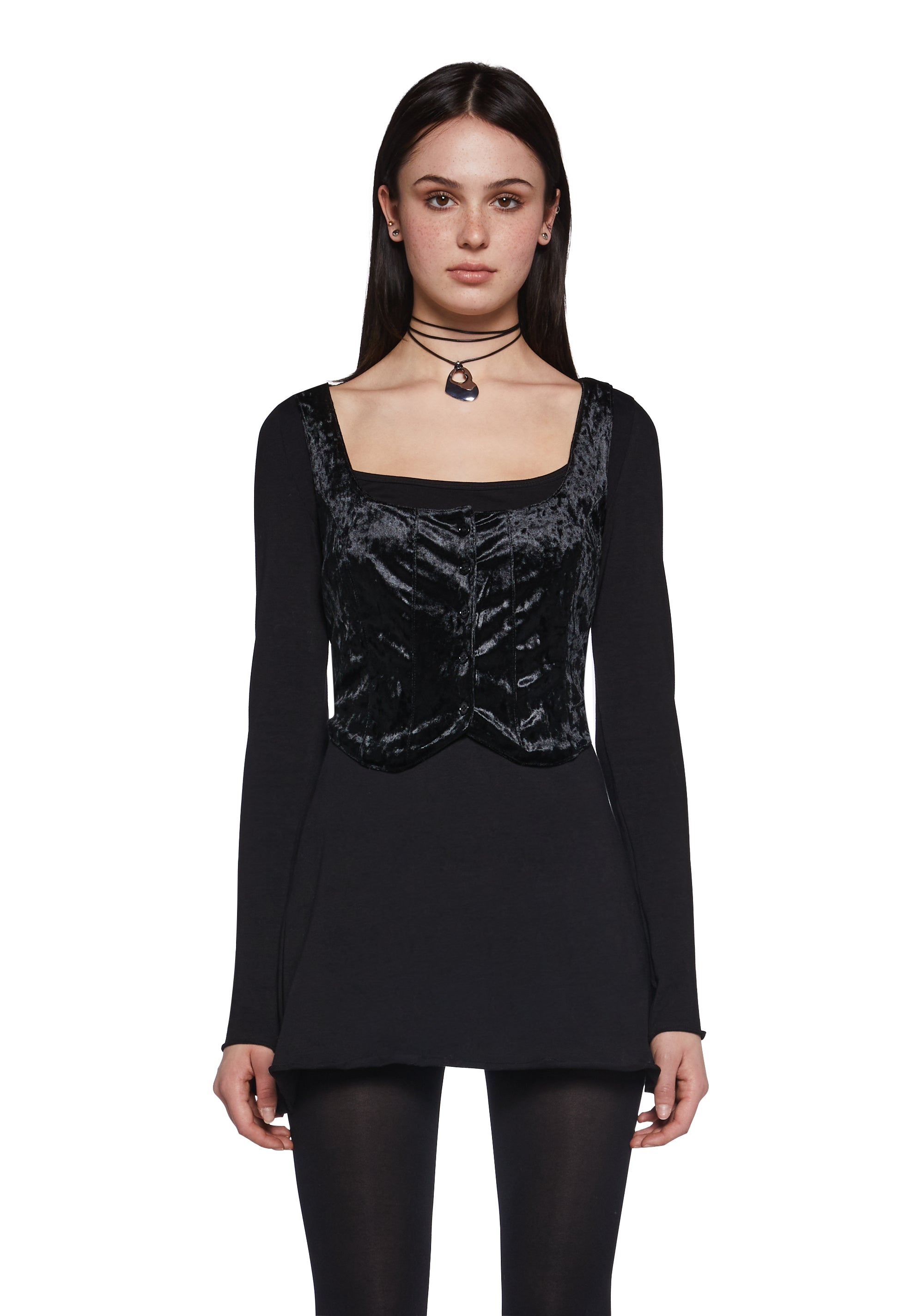 Decoded Messages Dress And Vest Set