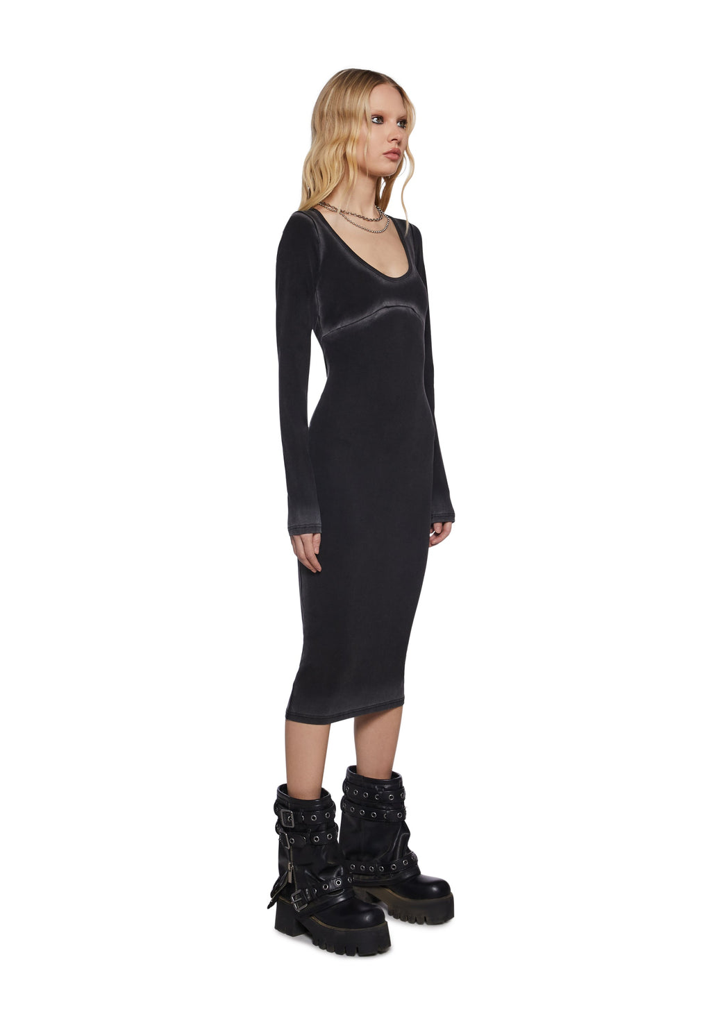 Chord Bleached Midi Dress