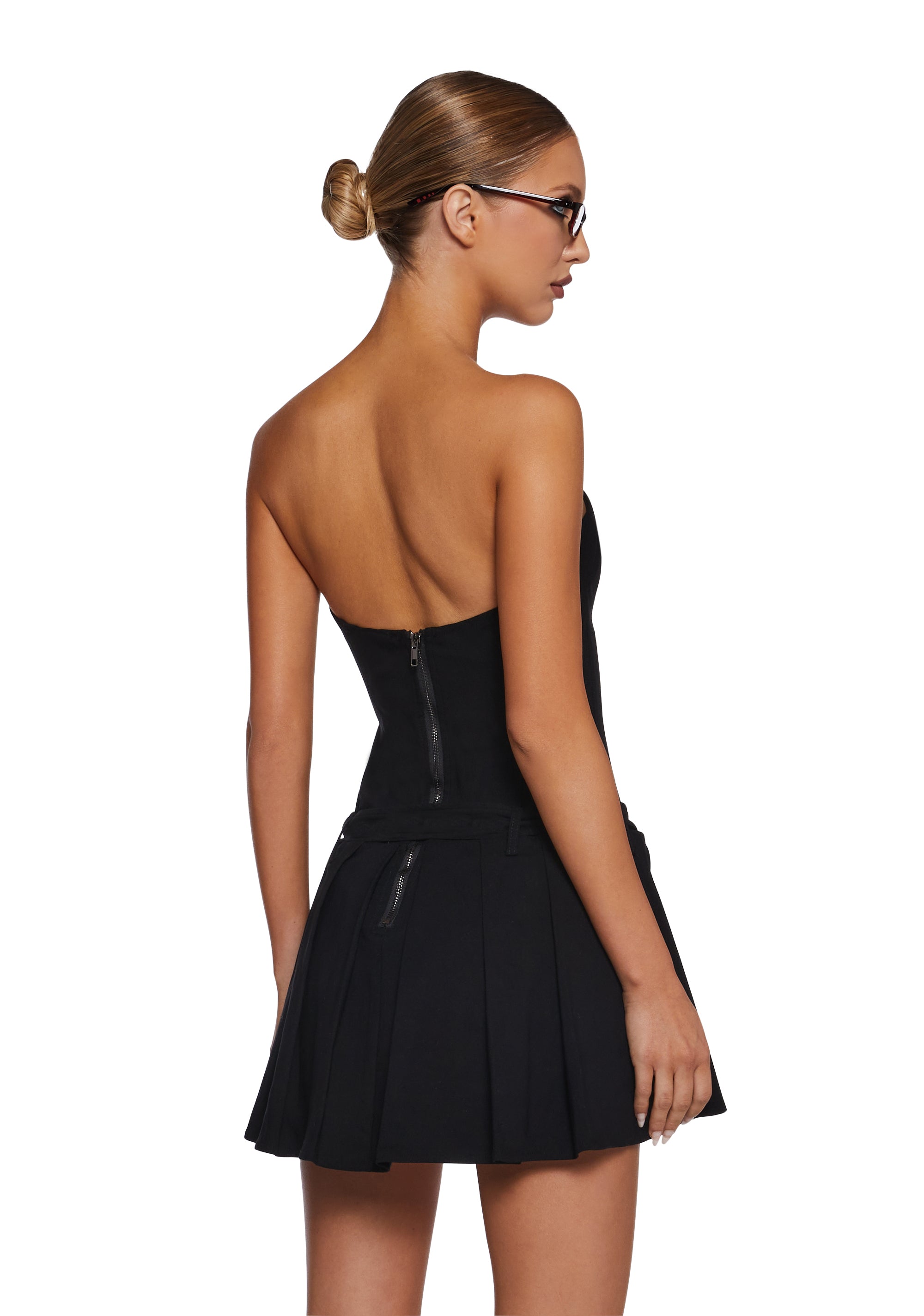Tech Girl Rising Mini Dress - Black